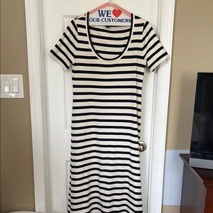 Striped Black and White Dress
